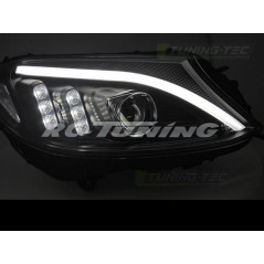 Frontscheinwerfer Tube Light LED schwarzer Hintergrund für Mercedes W205 14-18 LPMEE7