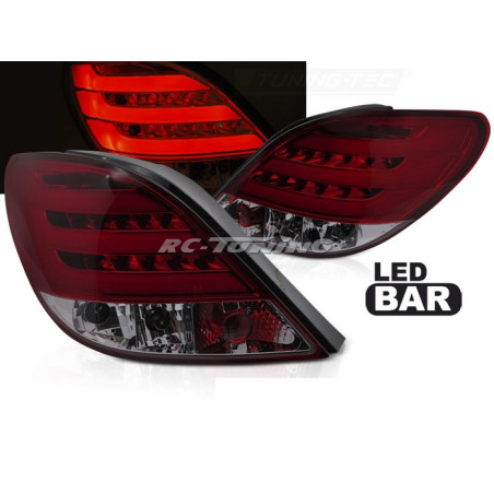 LED BAR Rear Lights Smoked/Red Peugeot 207 06-09