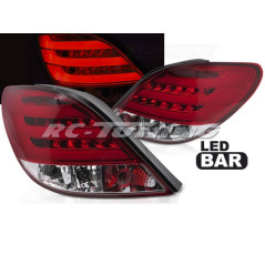 Red LED BAR Rear Lights Peugeot 207 06-09