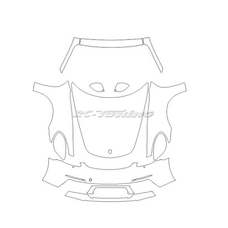 Front-PPF-Schutzfolie für Porsche 718 Cayman S