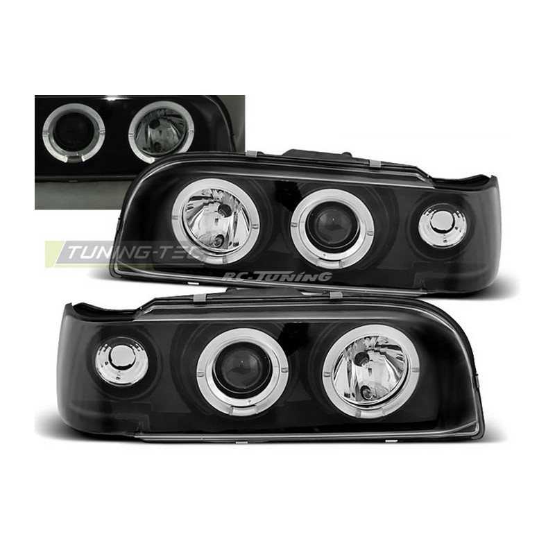 Schwarze Angel Eyes Frontscheinwerfer für Volvo 850 92-12.96 LPVO04