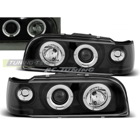 Black Angel Eyes Headlights for Volvo 850 92-12.96