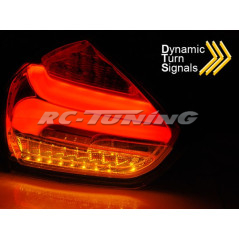 Smoked/red SEQ LED rear lights for Ford Focus 3 15-18