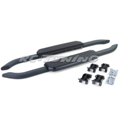 Black aluminum running boards for Land Rover Defender L663 90 19-