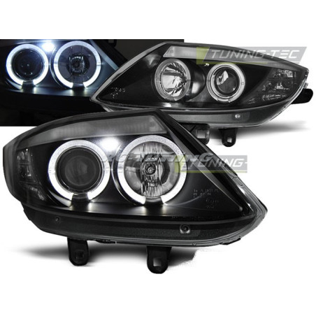 Front Headlights Angel Eyes Z4 E85 E86 02-08 Black