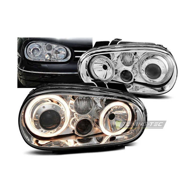 Angel Eyes Frontscheinwerfer Volkswagen Golf 4 09.97-09.03 Chrom LPVW42