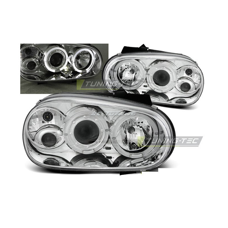 Angel Eyes Frontscheinwerfer Volkswagen Golf 4 09.97-09.03 Chrom LPVW06