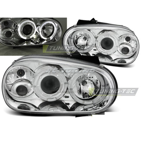 Angel Eyes Front Headlights Volkswagen Golf 4 09.97-09.03 Chrome LPVW06 LPVW06 219,90 €