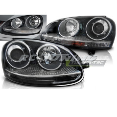 Black front headlights for Volkswagen Golf 5 10.03-09