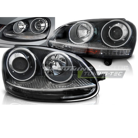 Schwarze Frontscheinwerfer für Volkswagen Golf 5 10.03-09
