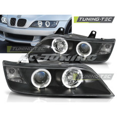 Angel Eyes Front Headlights Black Background for BMW Z3 01.96-02