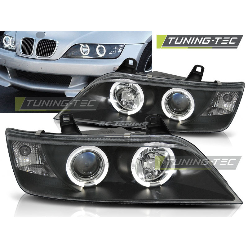 Frontscheinwerfer Angel Eyes schwarzer Hintergrund für BMW Z3 01.96-02 LPBM47