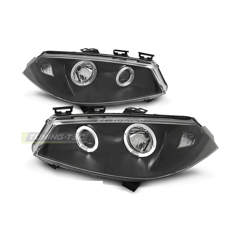 Schwarze Angel Eyes Frontscheinwerfer für Renault Megane 2 11.02-12.05 LPRE12