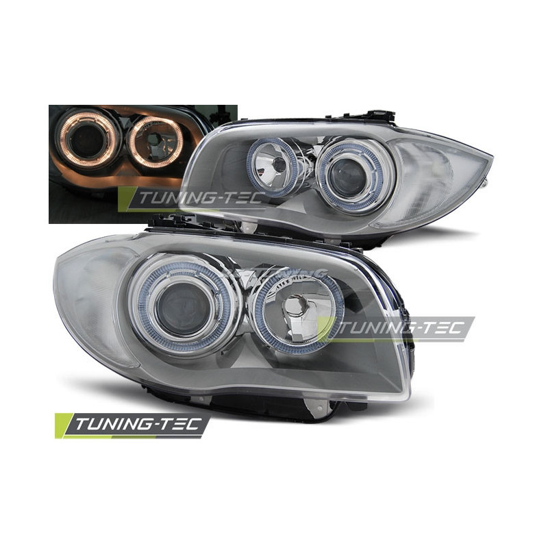 Angel Eyes Frontscheinwerfer für BMW Serie 1 E87/E81 04-07 LPBMA3