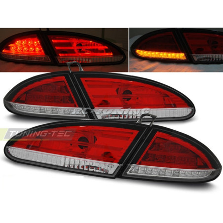 Rot/klare LED-Rückleuchten für Seat Leon 06.05-09