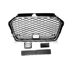 Chrome/black sports grille for Audi A3 8V 17-