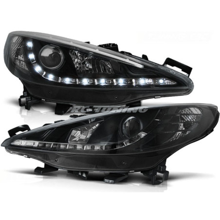 Peugeot 207 05.06-06.09 Daylight Front Headlights Black LPPE23 LPPE23 349,90 €