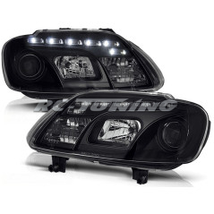 Daylight Front Headlights Volkswagen Touran/Caddy 02.03-10.06 Black