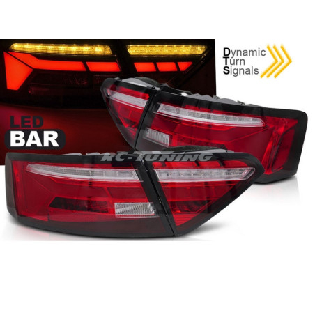Feux arrière LED BAR SEQ rouge pour AUDI A5 11-16