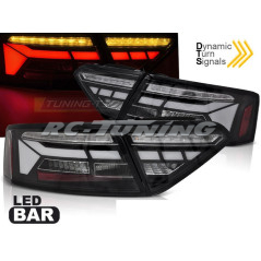 LED BAR SEQ black tail lights for Audi A5 11-16