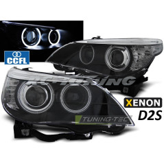 CCFL Xenon D2S Dual Projector Headlights BMW 5 Series E60/E61 03-07 Black