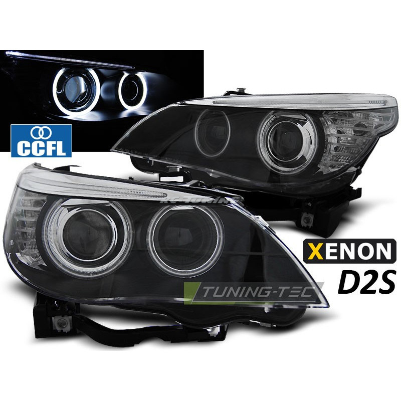 Frontscheinwerfer CCFL Xenon D2S Dual Projektor BMW Serie 5 E60/E61 03-07 Schwarz LPBMC7