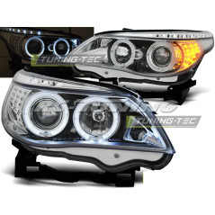 Angel Eyes CCFL Frontscheinwerfer BMW Serie 5 E60/E61 03-07 Chrom H1/H1 LPBM93