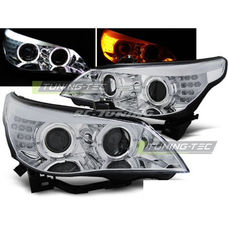 Headlights BMW 5 Series E60/E61 03-07 Chrome H7/H7