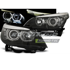 Angel Eyes Frontscheinwerfer BMW E60/E61 05-07 Schwarz H7/H7 LPBME3