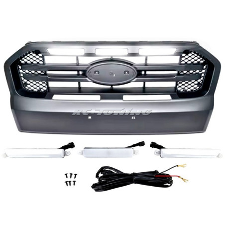 Grille with double LED bar for Ford Ranger T7 16-19