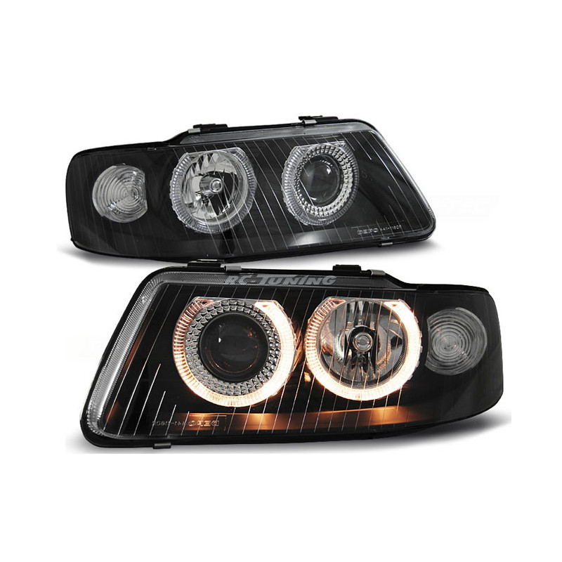 Angel Eyes Frontscheinwerfer Audi A3 8L 09.00-05.03 Schwarz LPAU22