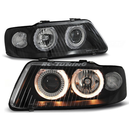 Angel Eyes Frontscheinwerfer Audi A3 8L 09.00-05.03 Schwarz LPAU22