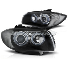 Angel Eyes Frontscheinwerfer BMW Serie 1 E87/E81 04-07 Schwarz LPBMA4