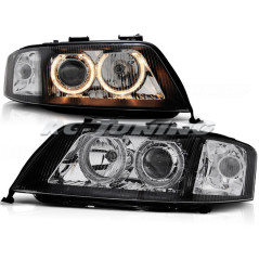 Front Headlights Angel Eyes/Xenon Audi A6 C5 06.01-05.04 Black