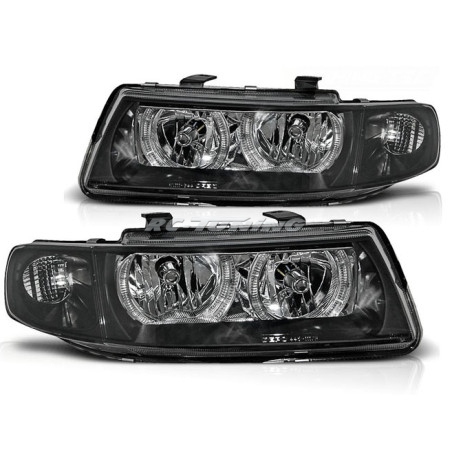 Angel Eyes Front Headlights Seat Leon/Toledo 04.99-08.04 Black