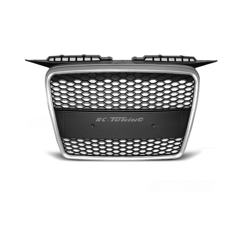 Mattsilberner Kühlergrill Audi A3 Look RS 05-08 GRAU26