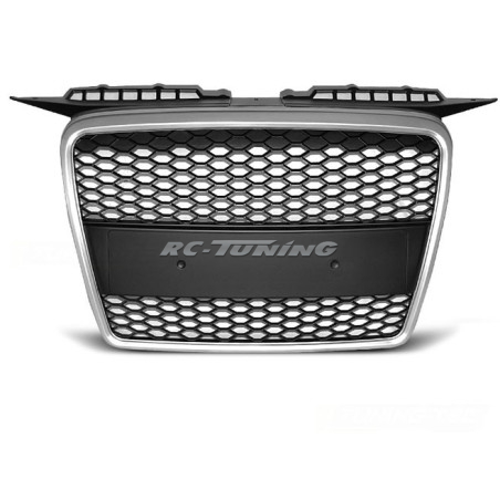 Matt silver grille Audi A3 Look RS 05-08