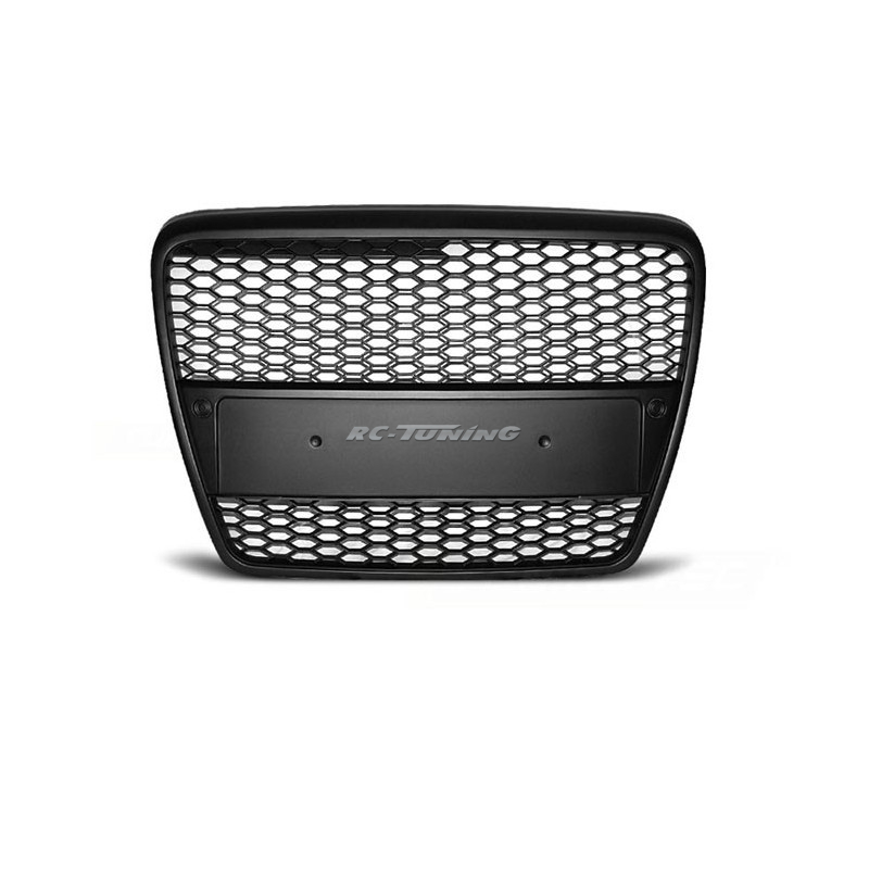 Mattschwarzer Kühlergrill Audi A6 C6 Look RS 04-08 GRAU36