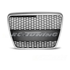 Matt silver grille Audi A6 C6 Look RS 04-08