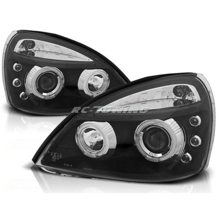 Angel Eyes Frontscheinwerfer Renault Clio 2 06.01-09.05 Schwarz LPRE14