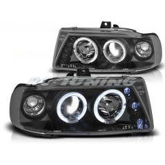 Front Headlights Angel Eyes Seat Ibiza/Cordoba 10.93-08.99 Black