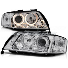 Angel Eyes Xenon D2S Front Headlights for Audi A6 C5 06.01-05.04