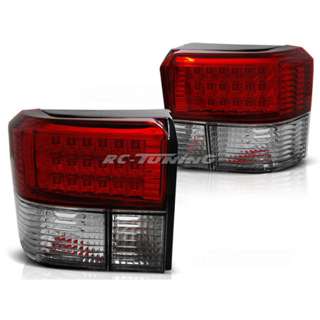 VW T4 90-03.03 Rear Lights with Red/Clear Leds