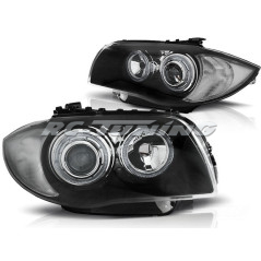 Angel Eyes Frontscheinwerfer BMW Serie 1 E87/E81 04-07 Schwarz LPBMD5