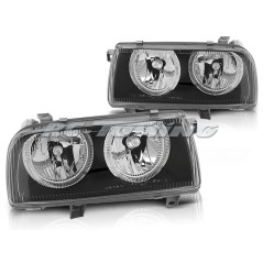 Angel Eyes Front Headlights Volkswagen Vento 01.92-08.98 Black