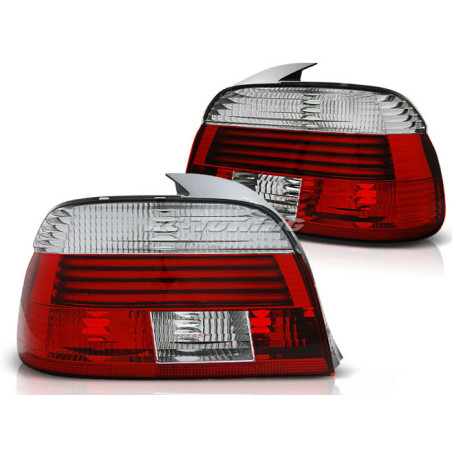 BMW E39 Sedan 09.00-06.03 Rear Lights with Red/White LEDs