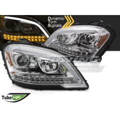 Front Tube Light Headlights for Mercedes W164 M-Class 09-11
