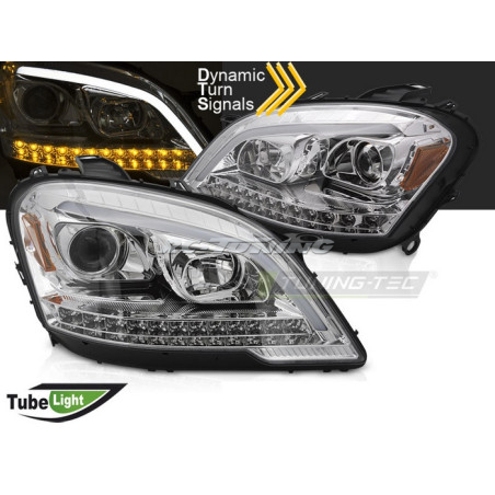 Front Tube Light Headlights for Mercedes W164 M-Class 09-11