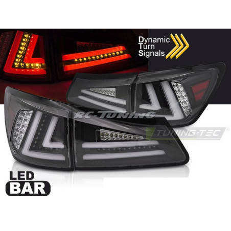 SQL Black LED Tail Lights for Lexus IS II 06-13