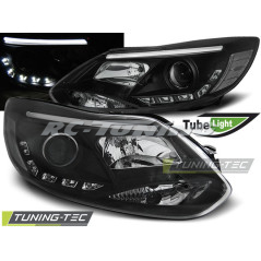 Front Headlights Tube light Ford Focus MK3 11- Black